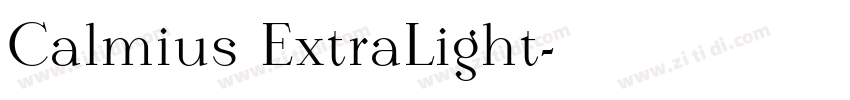 Calmius ExtraLight字体转换